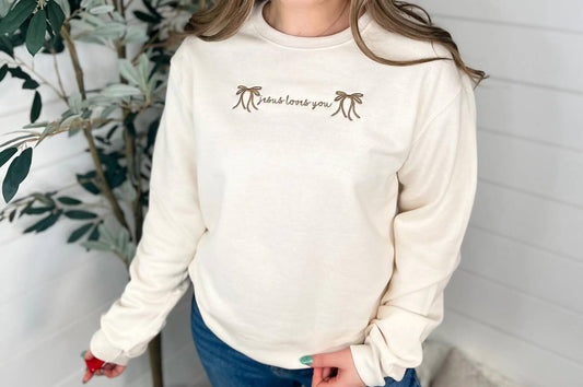 Feeling The Love Of Jesus Long Sleeve Crewneck Sweater