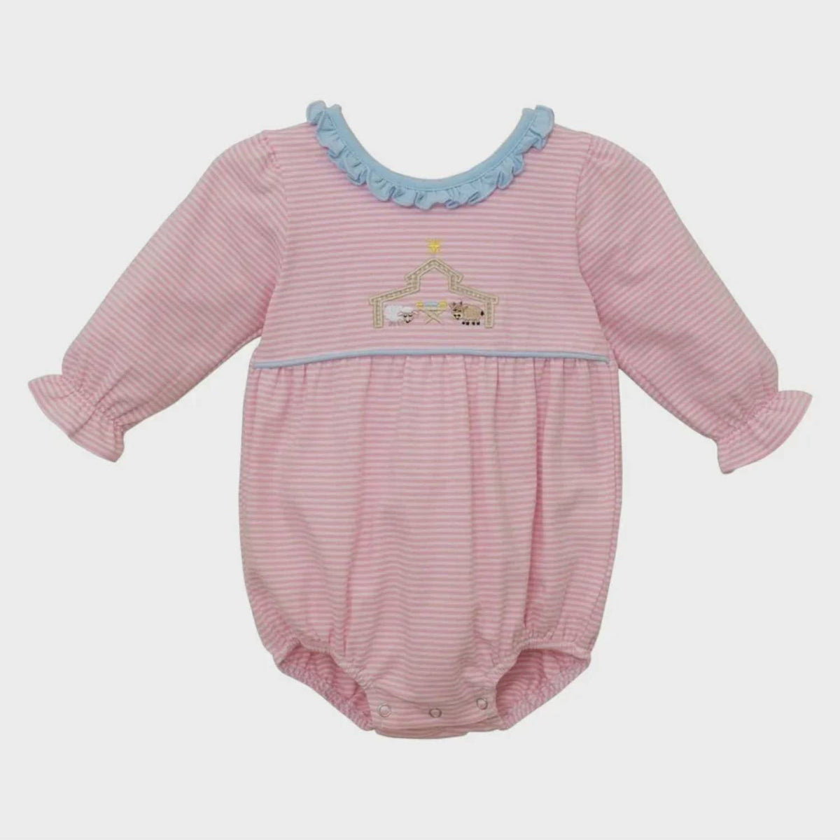 Girl's Nativity Ruffle Bubble Romper
