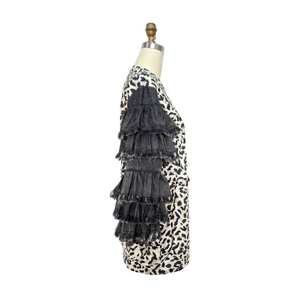 Women's Layers Ruffled Sleeves Mini Dress