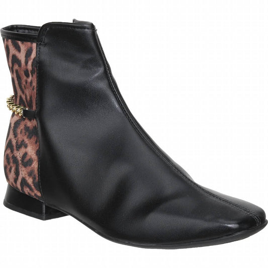 Offline Women's Ankle Bootie With Chain in Leopard