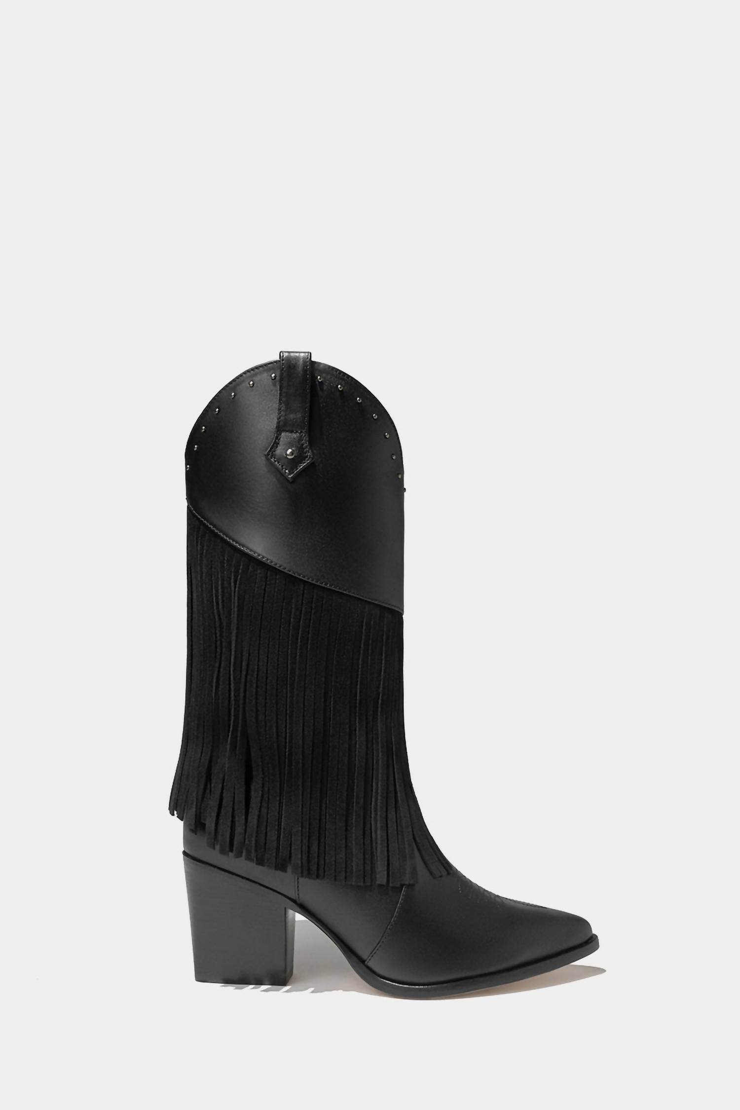 Dante Shoes - Women's Leather Fringe Boots - Rack Hunt
