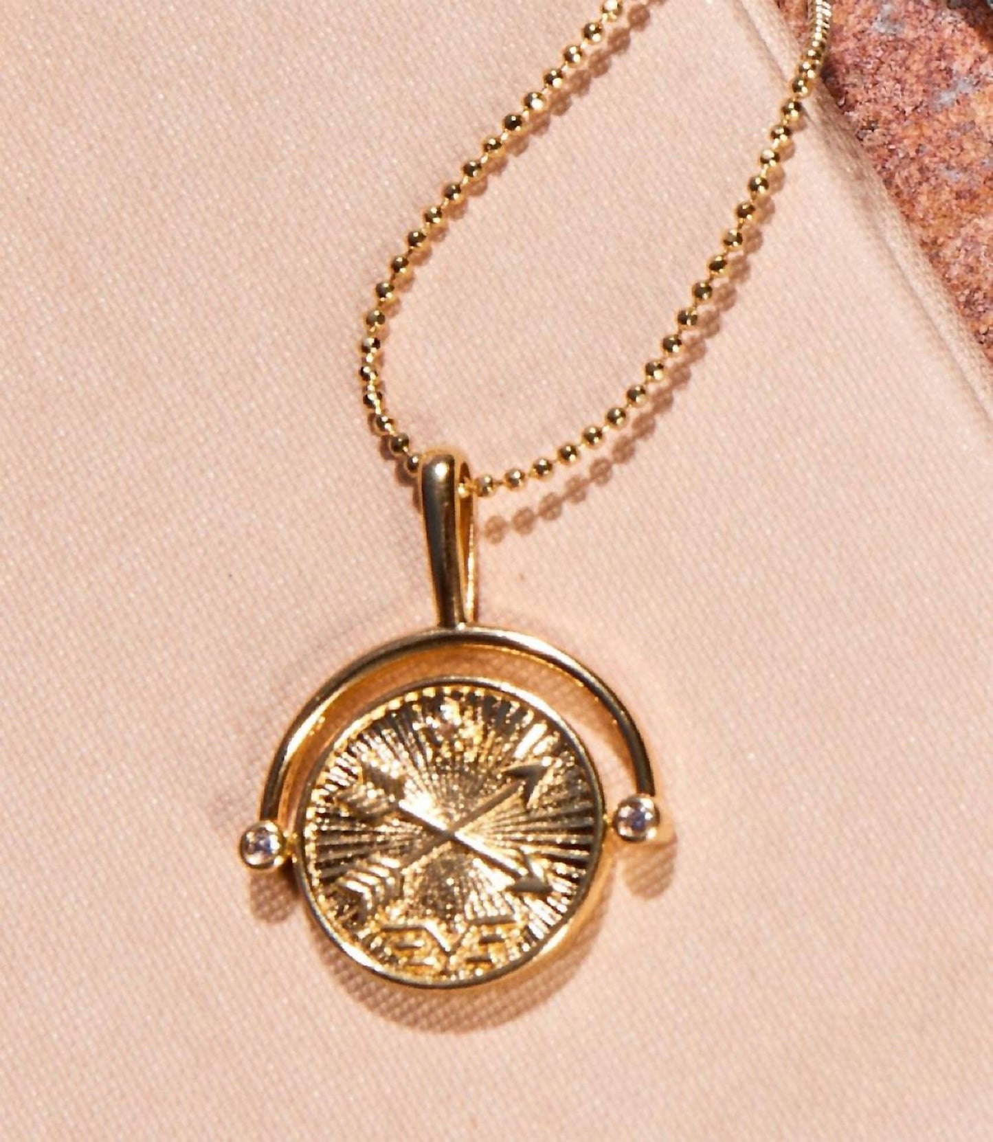 Women's Compass Swivel Pendant Necklace