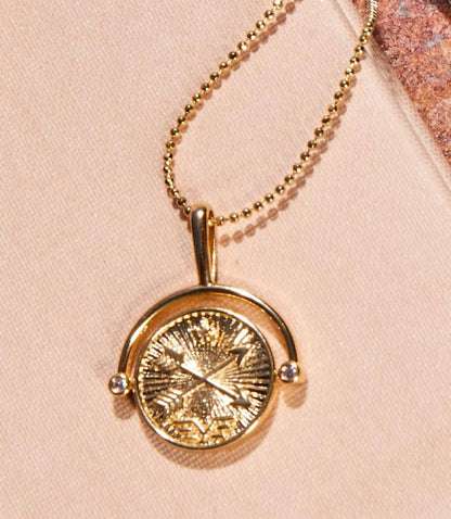 Women's Compass Swivel Pendant Necklace