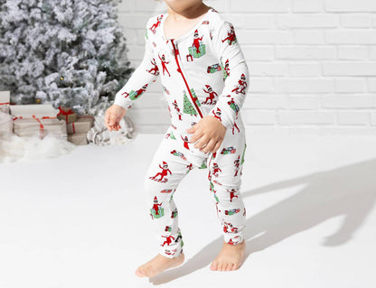 Elf On The Shelf Convertible Bamboo Footie Romper