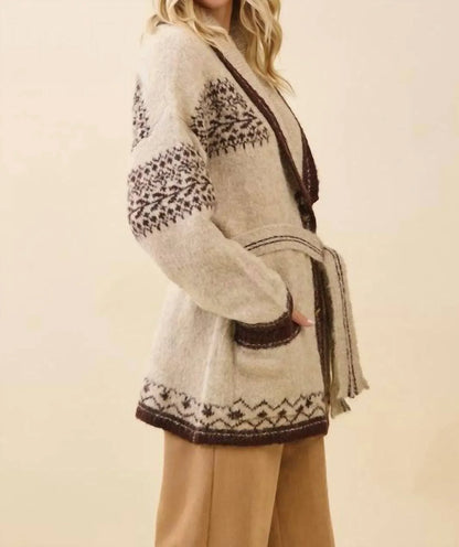 LOVELO - Fuzzy Knit Belted Cardigan - Rack Hunt