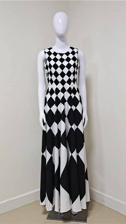 Women's Harlequin Maxi Dress