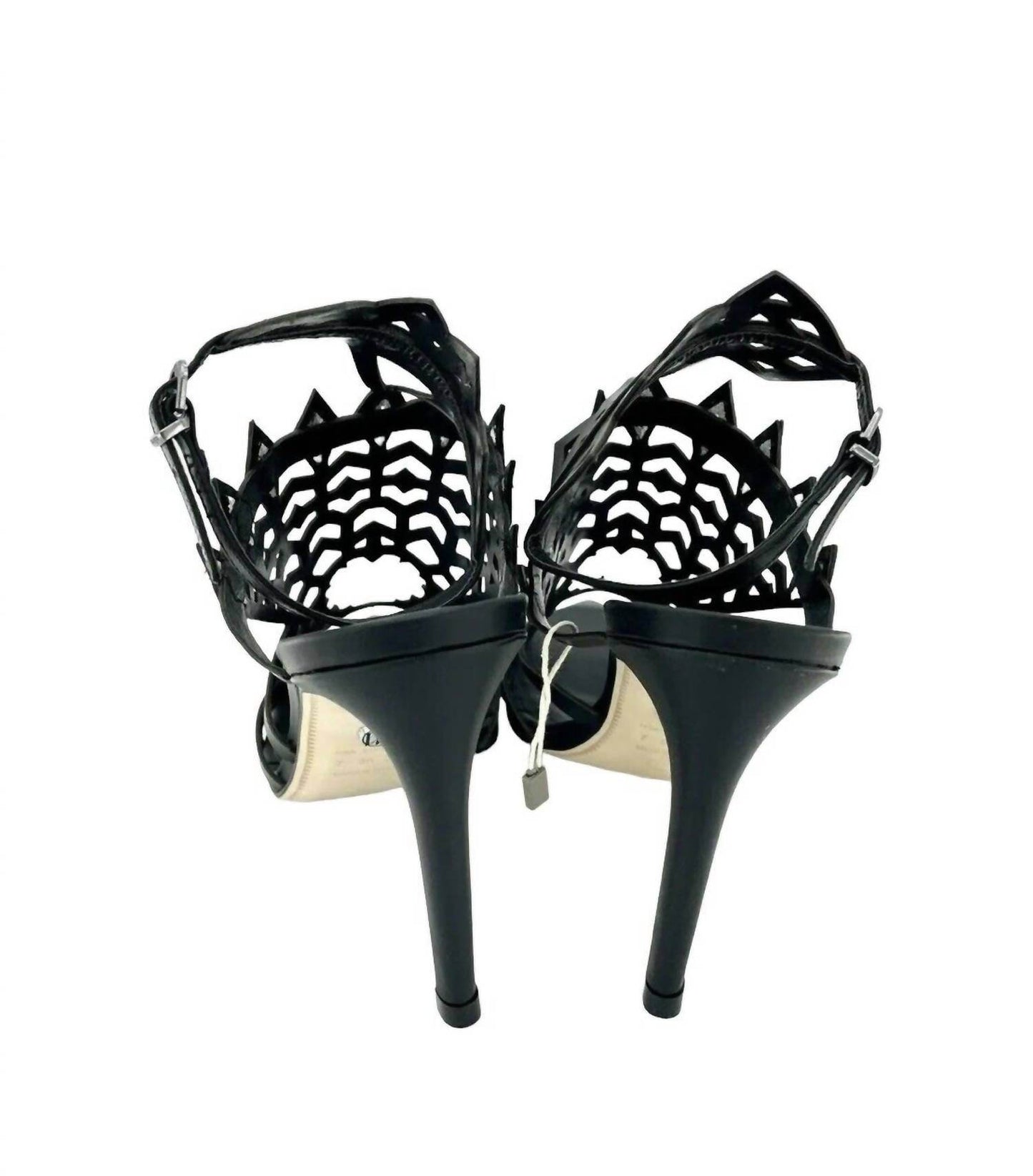 Werner - Women's Laser Cut Ankle Strap Open Toe Stiletto Heels - Rack Hunt -
