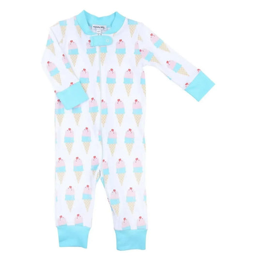 Magnolia Baby - Girls Two Scoops Zipped Pajamas New - Rack Hunt