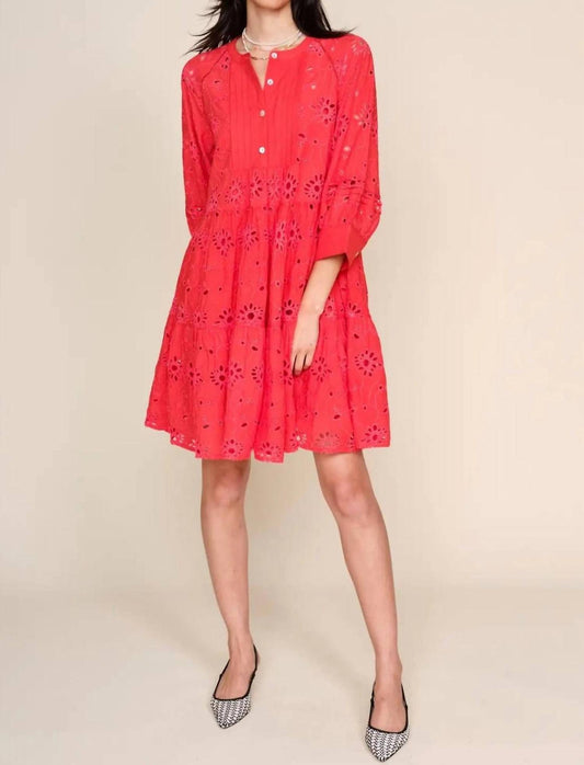 Yara Eyelet Mini Dress