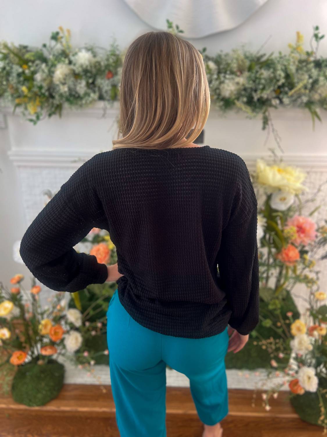 Sutton Waffle Knit Top