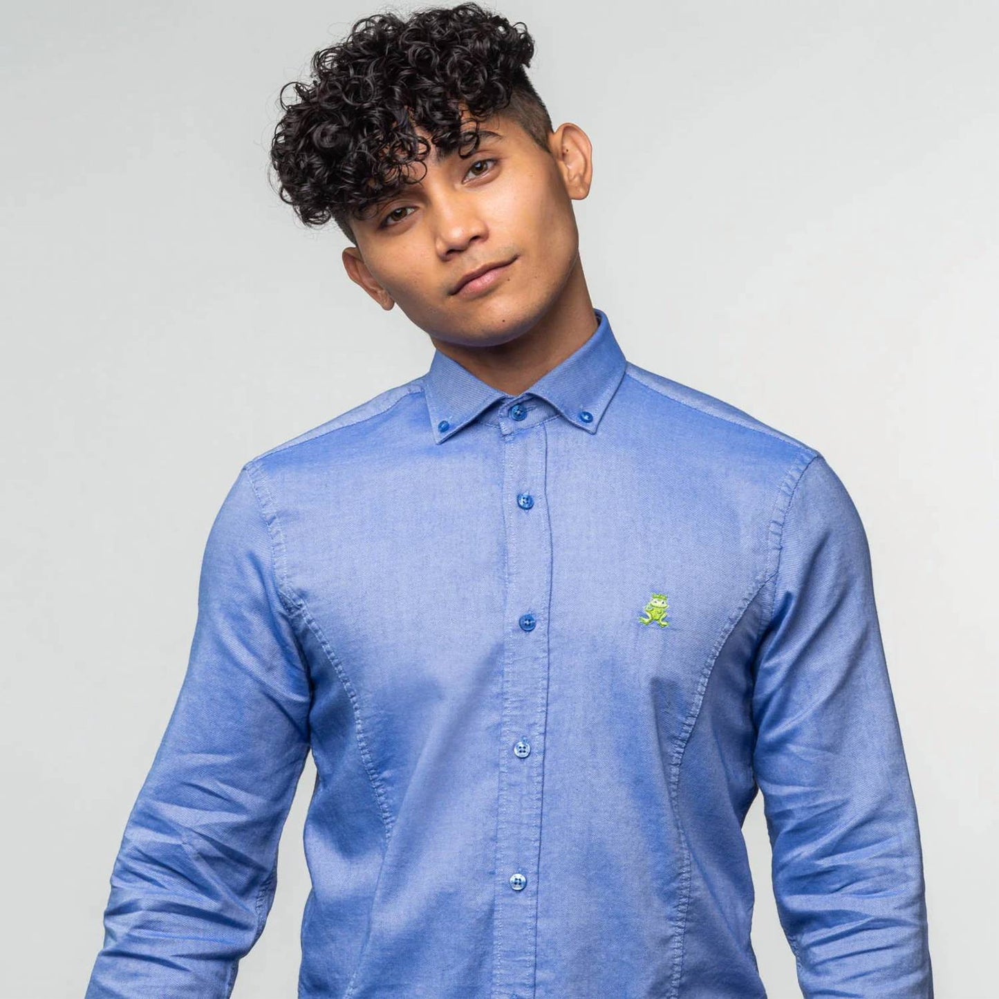 Men's Oxford Frog Button Down Shirt