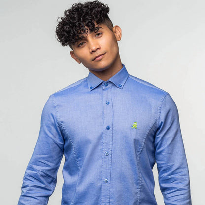 Men's Oxford Frog Button Down Shirt