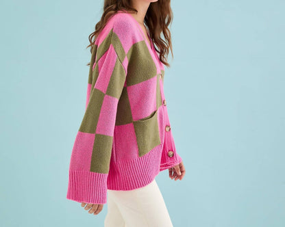 Candice Checked Cardigan