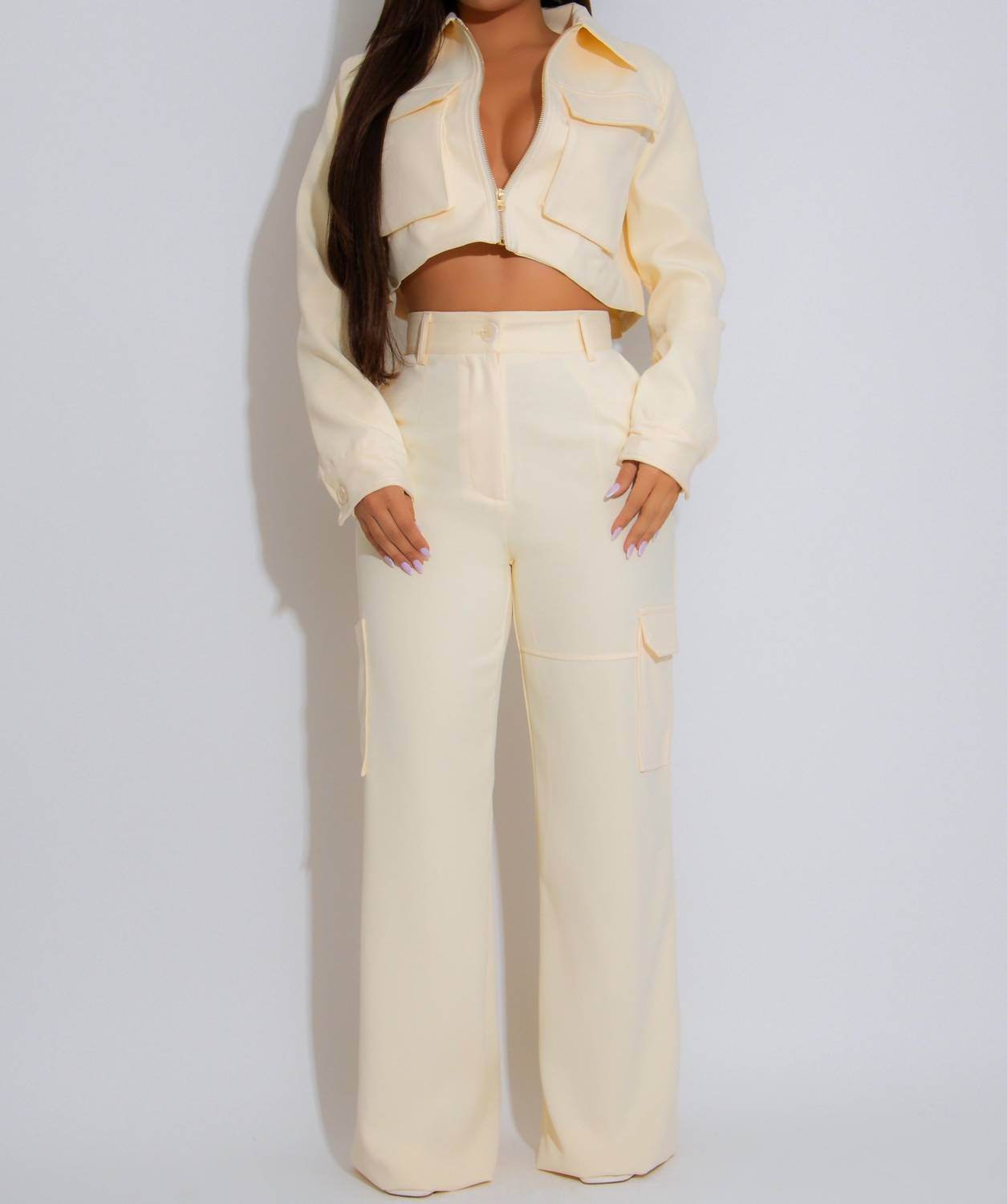 Diva - Luxe Utility Cargo Pant Set - Rack Hunt -