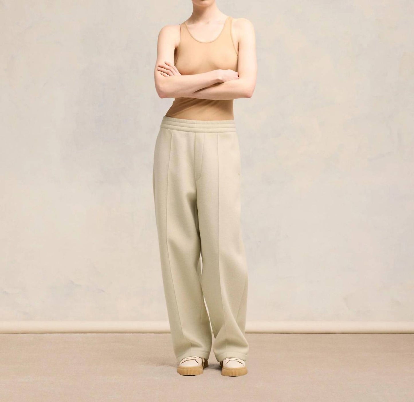 Pleated Drawstring Trouser Pants