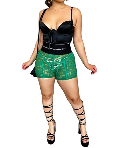 Tell It Like It Is High Rise Lace Shorts