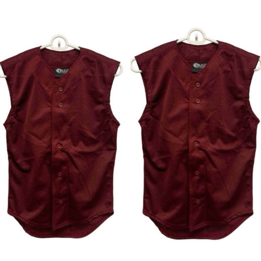 Tag Team - Unisex 2 New Youth Button Down Sports Mesh Jersey Uniform Tank Tops - Rack Hunt -