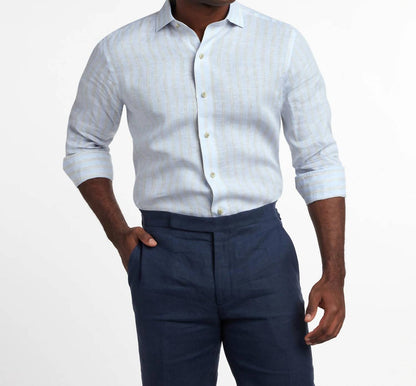 Linen Stripe Sport Shirt