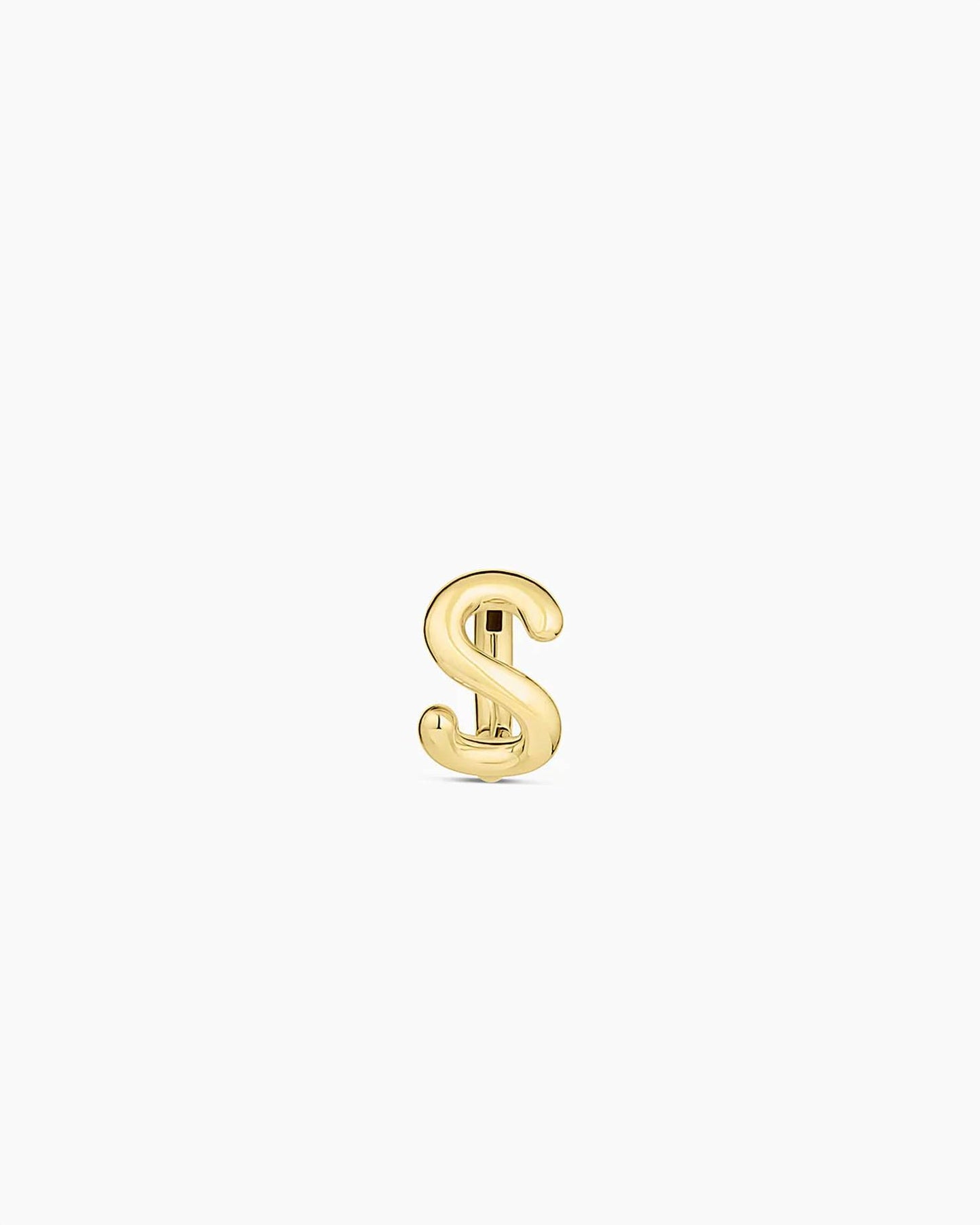 Women's Alphabet S Single Huggie Earrings