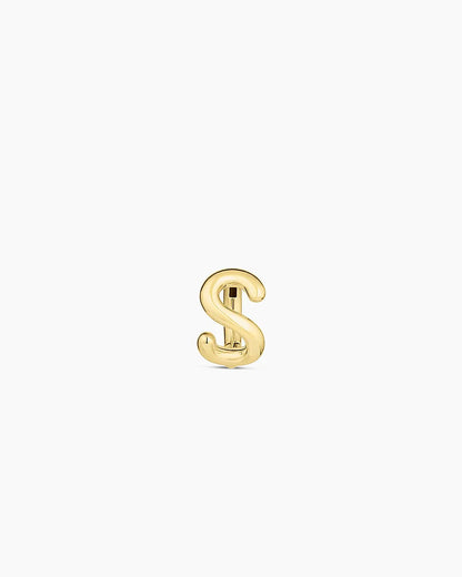 Women's Alphabet S Single Huggie Earrings