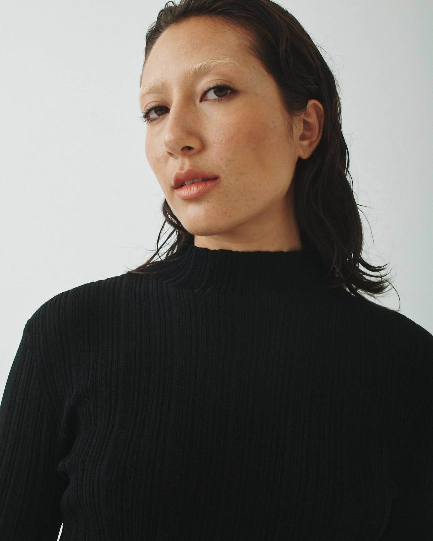 T.W.I.N. That’s What I Need - Pleated Mock Neck Sweater - Rack Hunt -