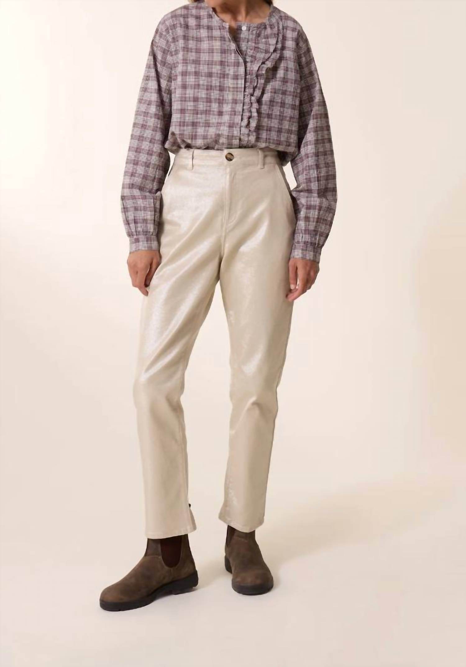 Leon & Harper - Colina Check Blouse - Rack Hunt