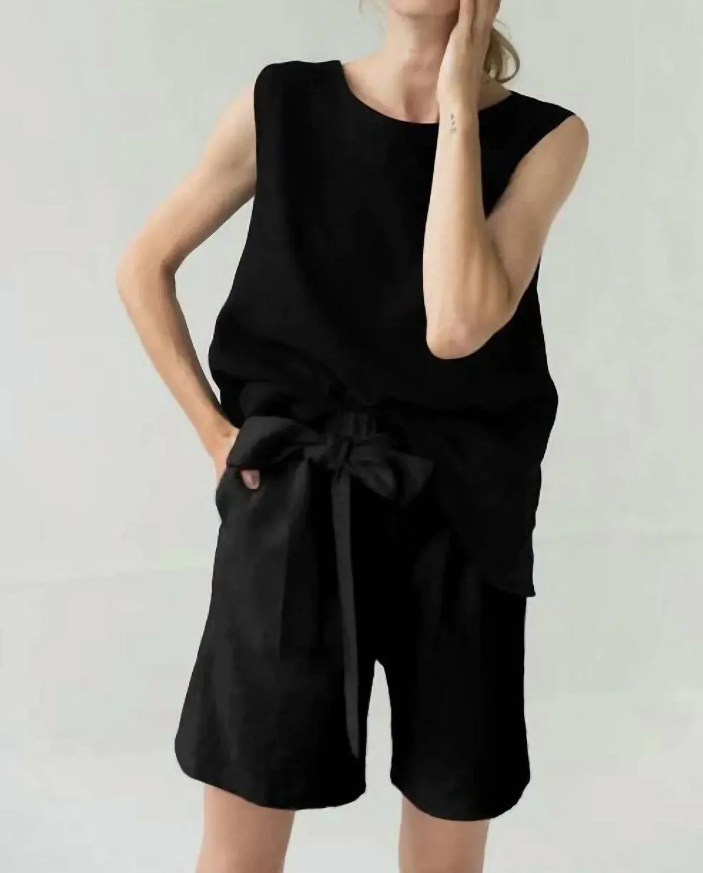 Le Muse - High Waisted Linen Short - Rack Hunt