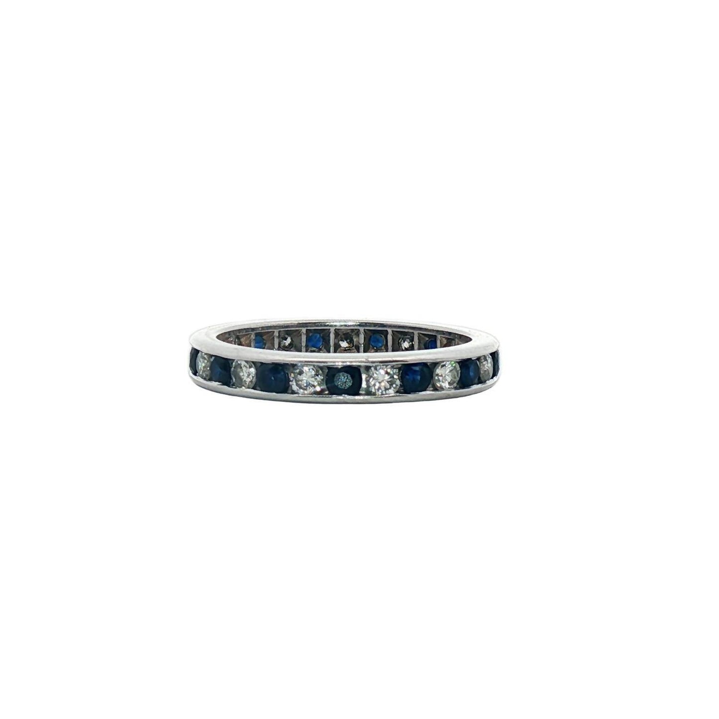 Normani - Women's Sapphire And Diamond Wedding Band Ring - Rack Hunt -