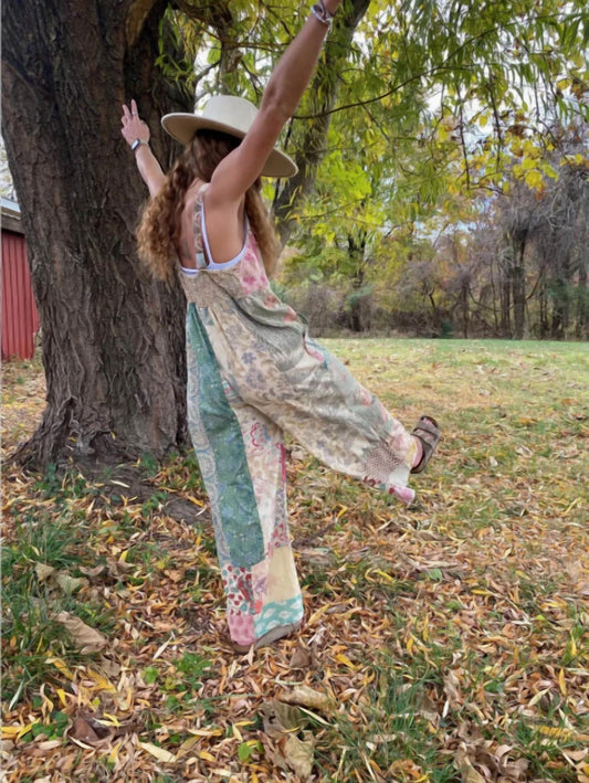 Patchwork Wide Leg Jumper - Plus