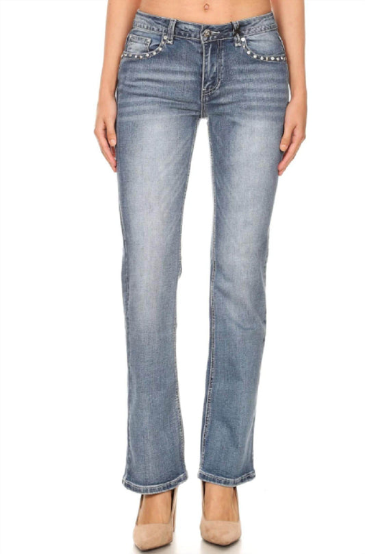 Bus Stop - Fearless Distressed Skull Jean - Rack Hunt -