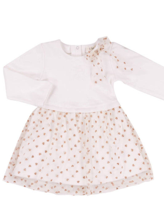 Girls Knitted Fabric And Mesh Dress