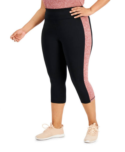 Women's Colorblock Capri Leggings - Plus