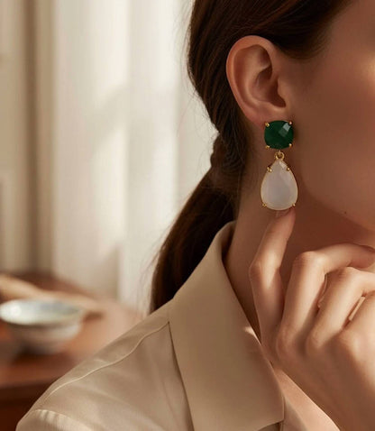 Women's Teardrop Crystal Earrings