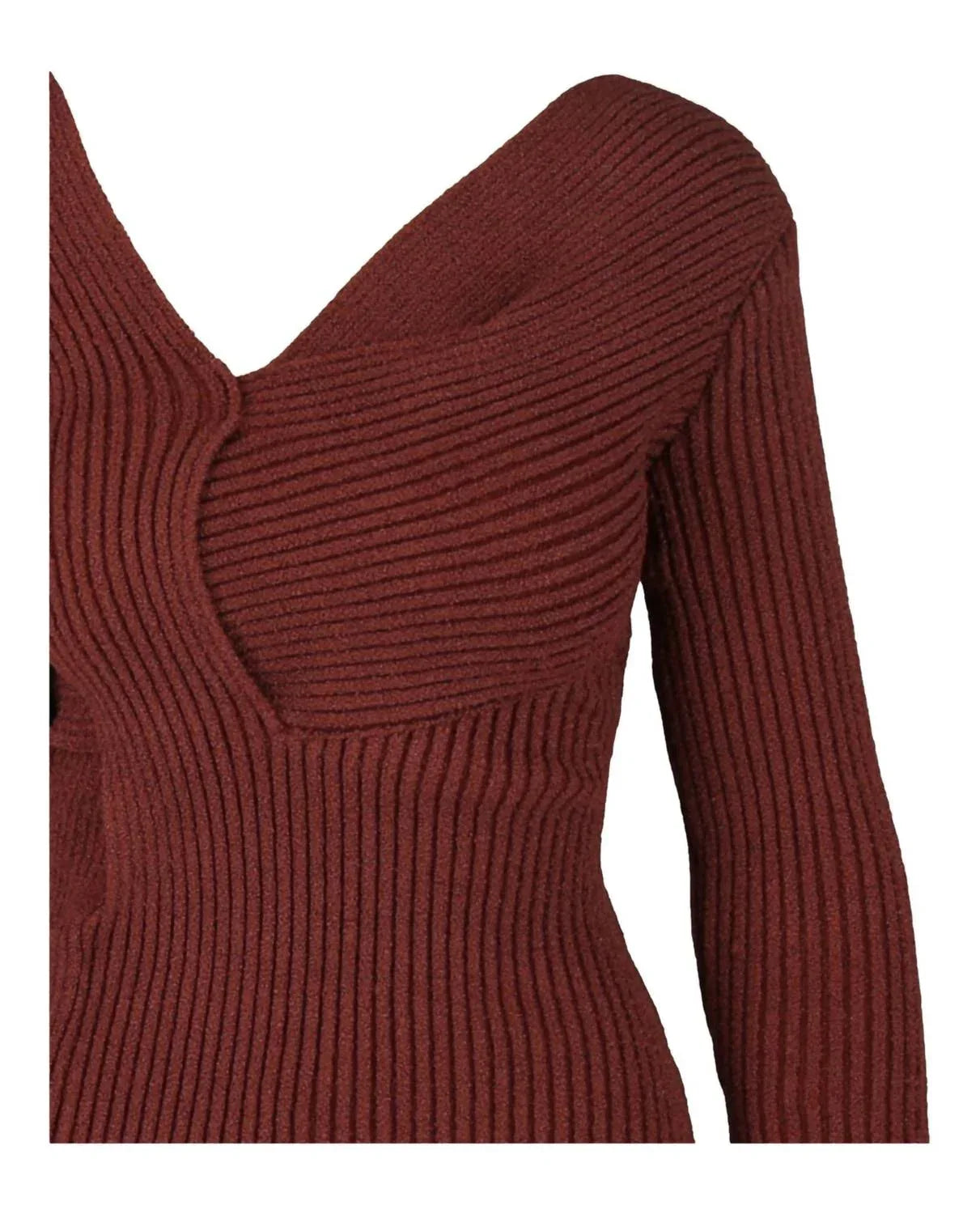 Bottega Veneta - Asymmetrical V-Neck Sweater Dress - Rack Hunt