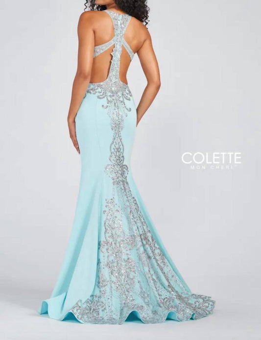 Stretch Crepe Fit & Flare Gown