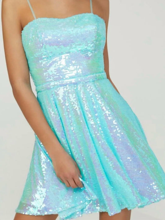 Short Sequin A-line Dress