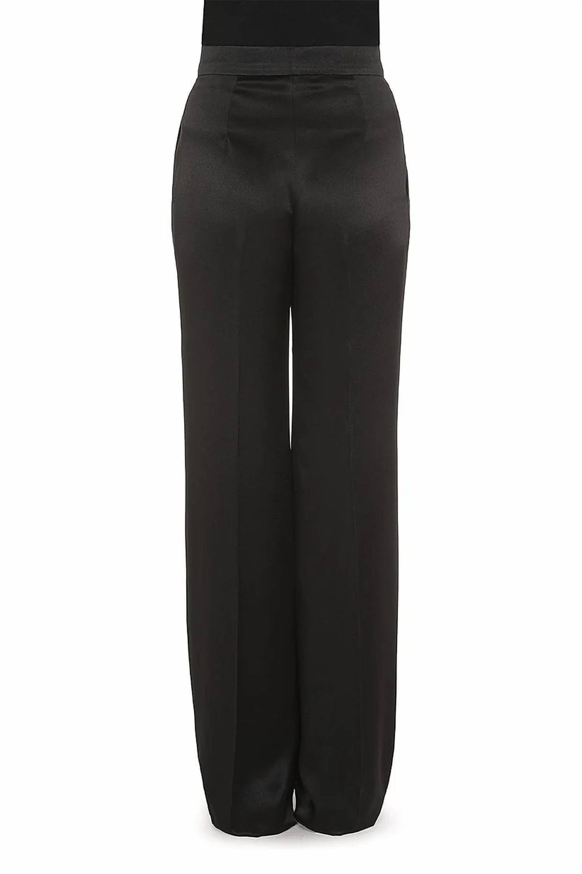 Flat Front Satin Trouser