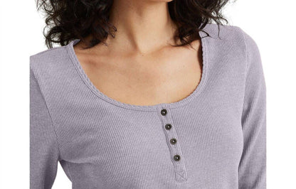 Infinity Long Sleeve Thermal Henley Top - Plus