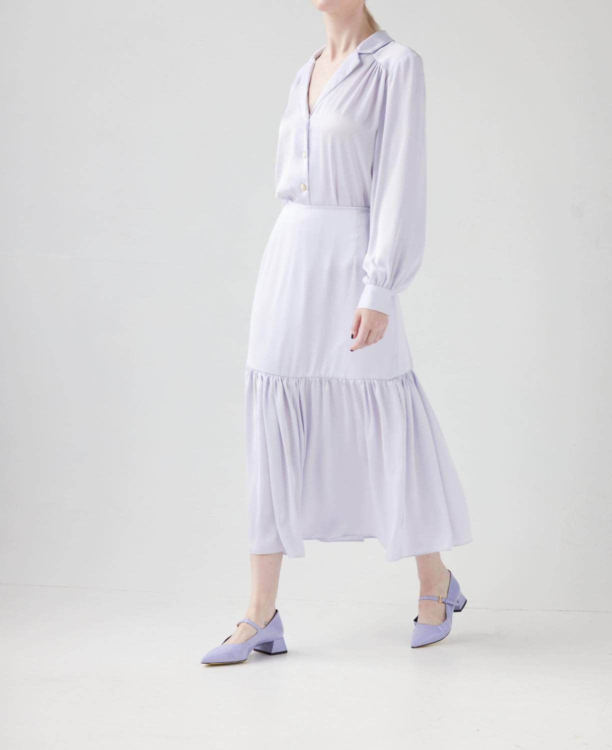 Rose Velvet - Colette Midi Skirt - Rack Hunt -