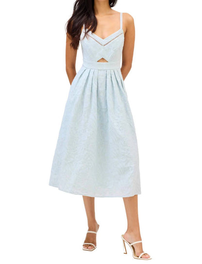 Embroidered Natalie Midi Dress