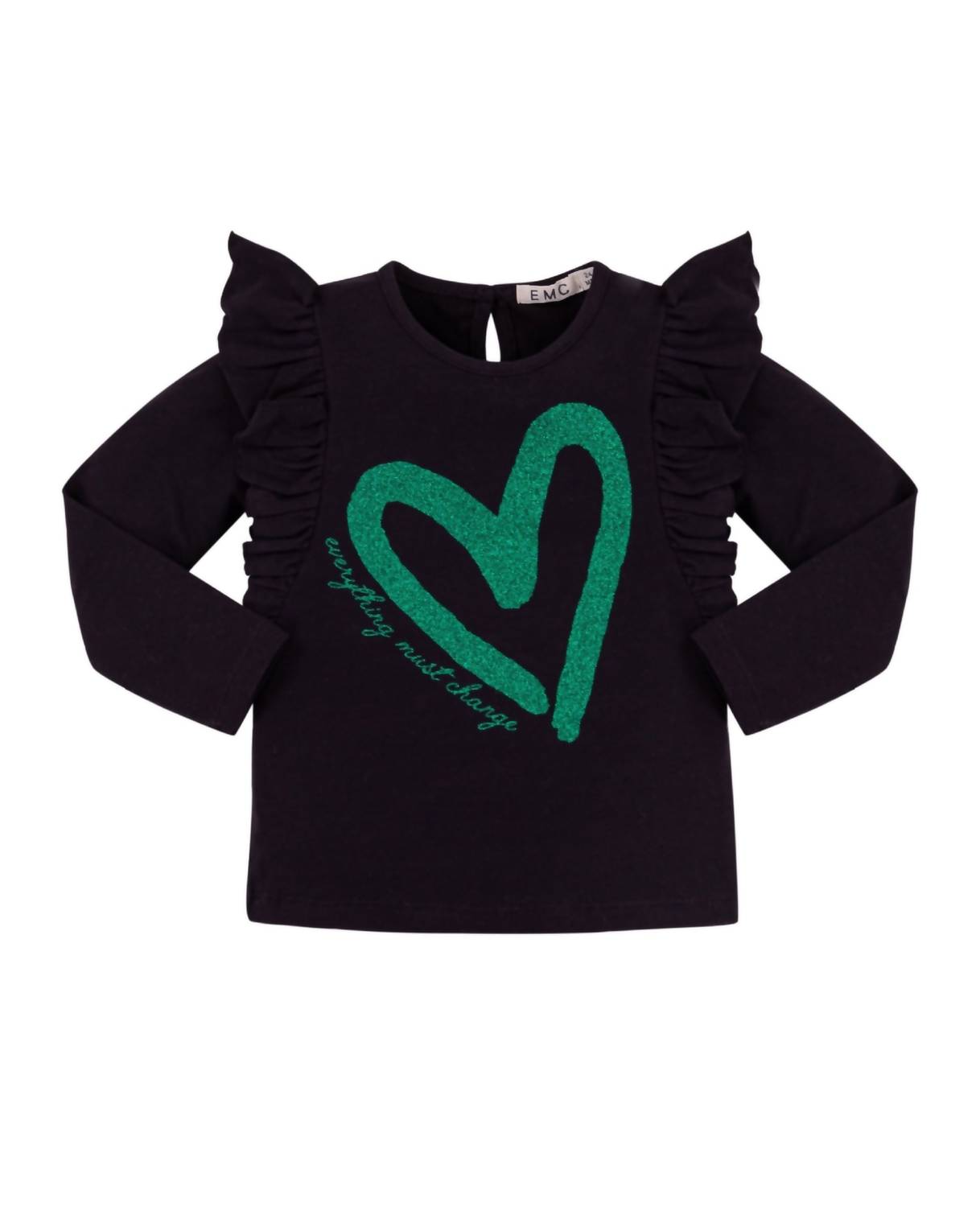 Girls' Long Sleeve Jersey Sparkle Graphic Tee