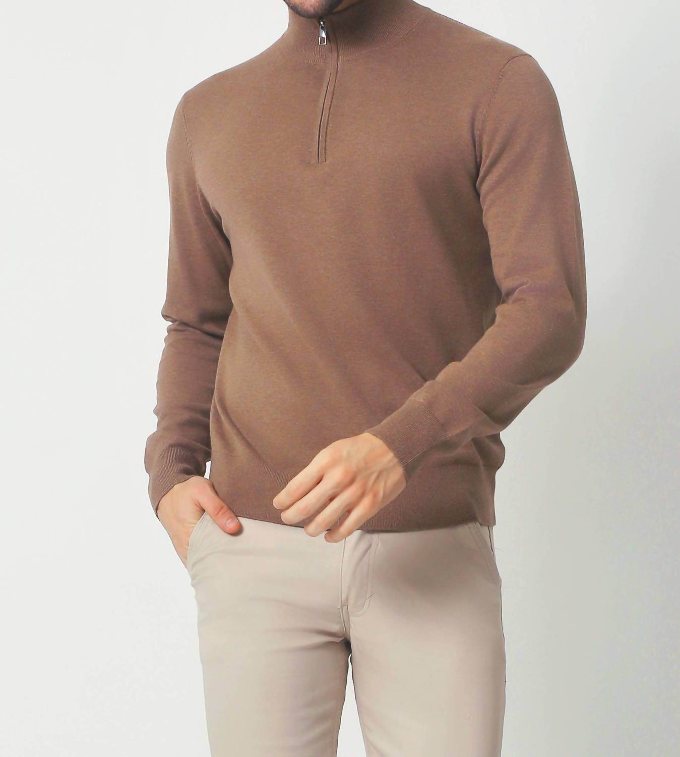 Romeo NYC - Men's Everyday Cotton Quarter Zip Sweater -plus - Rack Hunt