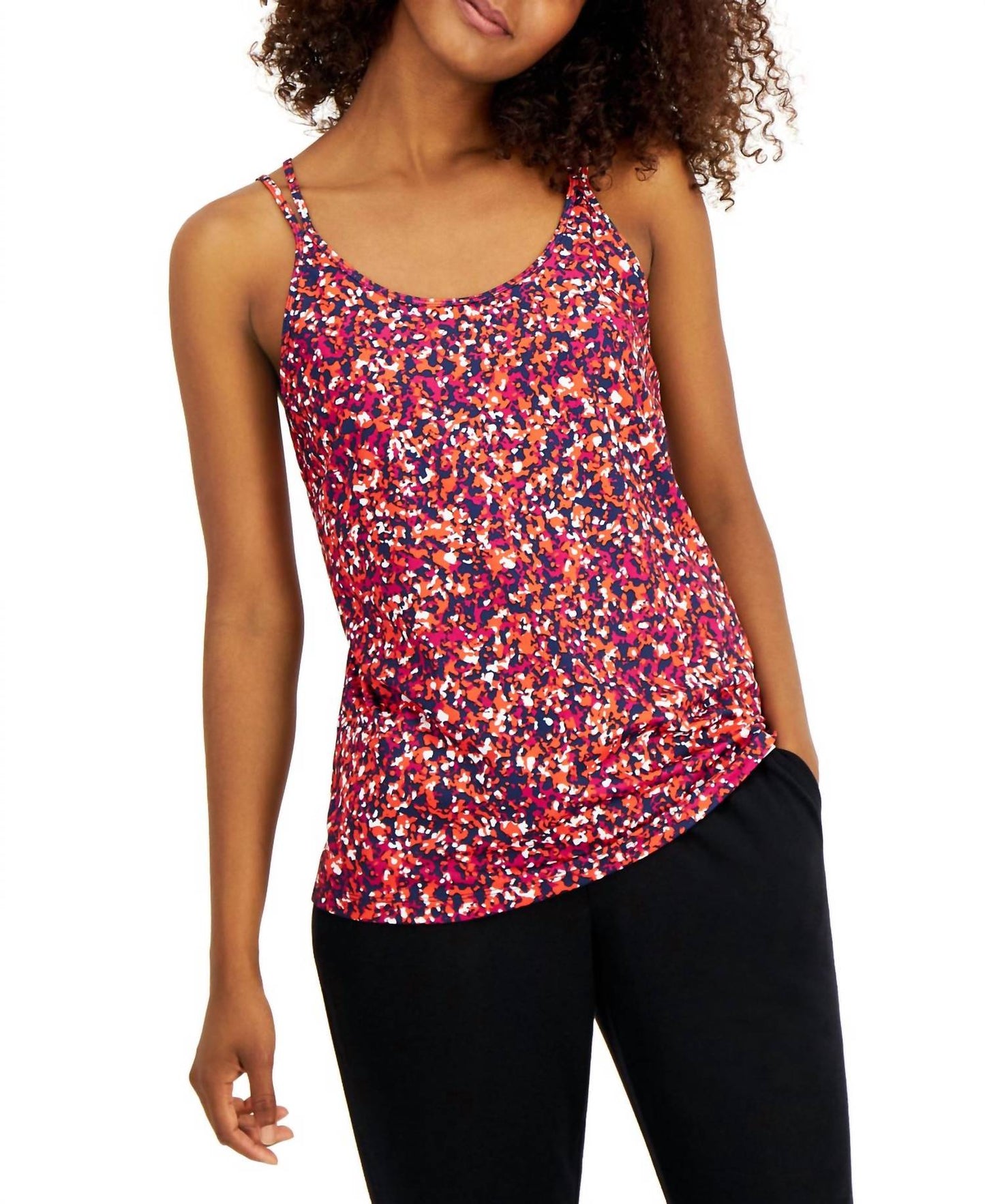 Activewear Print Strappy Tank Top