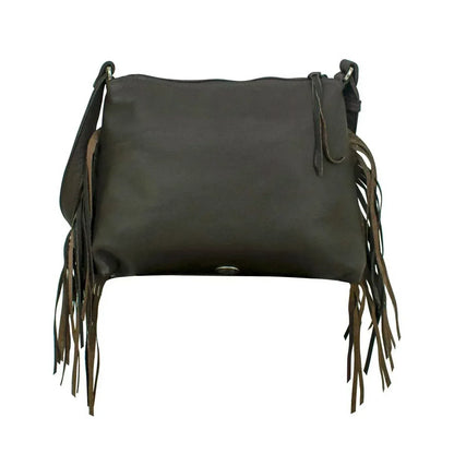 American West - Women's Hand Woven Tapestry Zip Top Shoulder Bag With Fringe - Rack Hunt