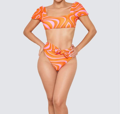 Gigizara - Sun Sculpt High Waist Bikini Bottom Tie-Side Sculpt & Flatter - Rack Hunt
