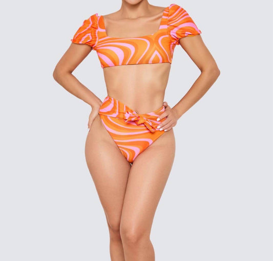 Gigizara - Sun Sculpt High Waist Bikini Bottom Tie-Side Sculpt & Flatter - Rack Hunt -