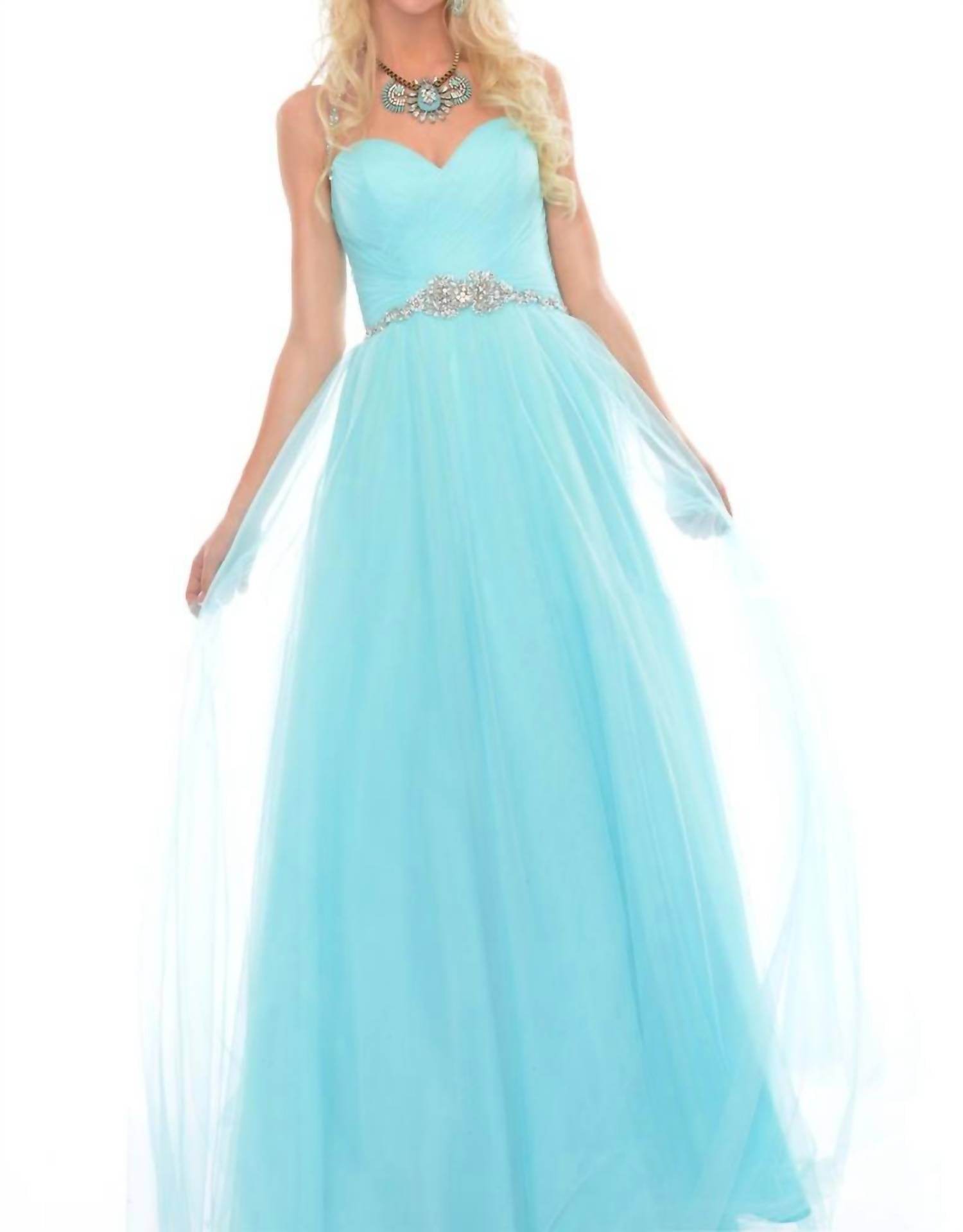 Precious Formals - Hand Beading Illusion Prom Dress - Rack Hunt -