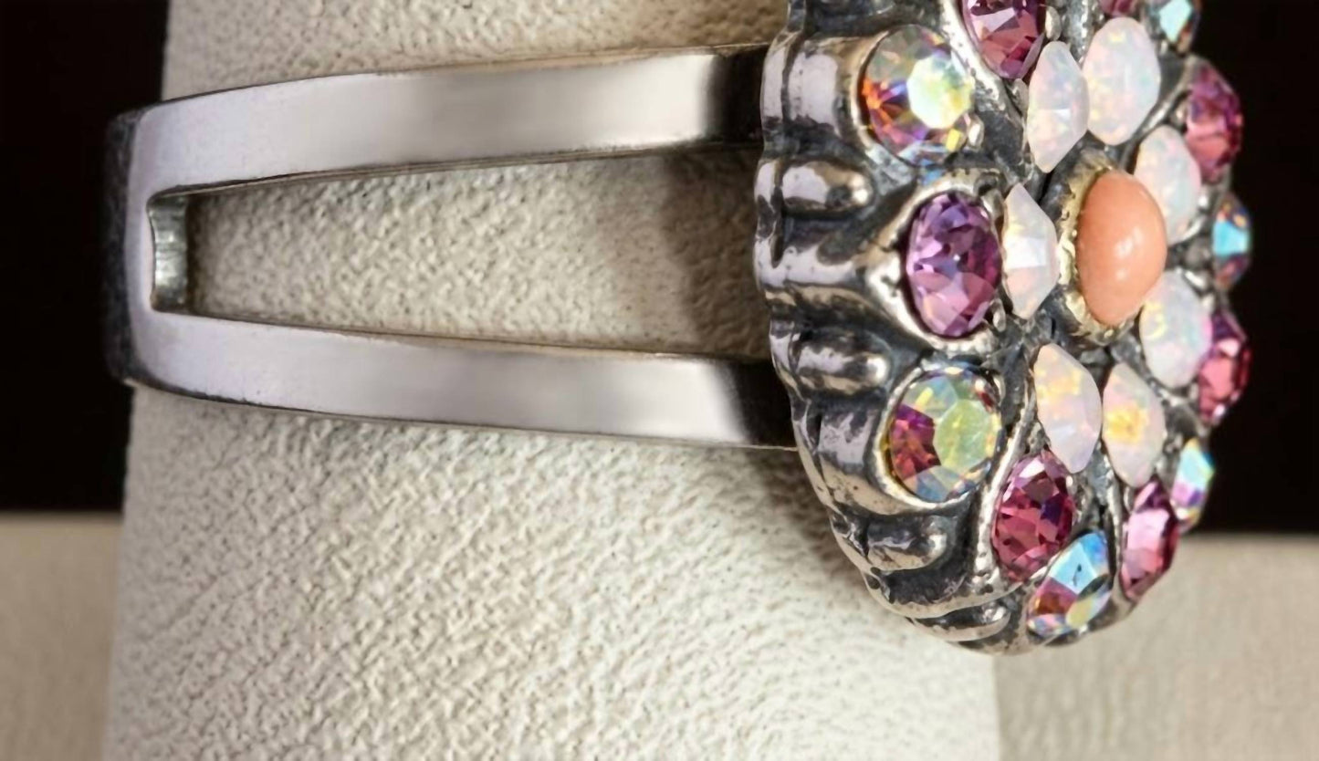 Women's Crystal Flower Ring