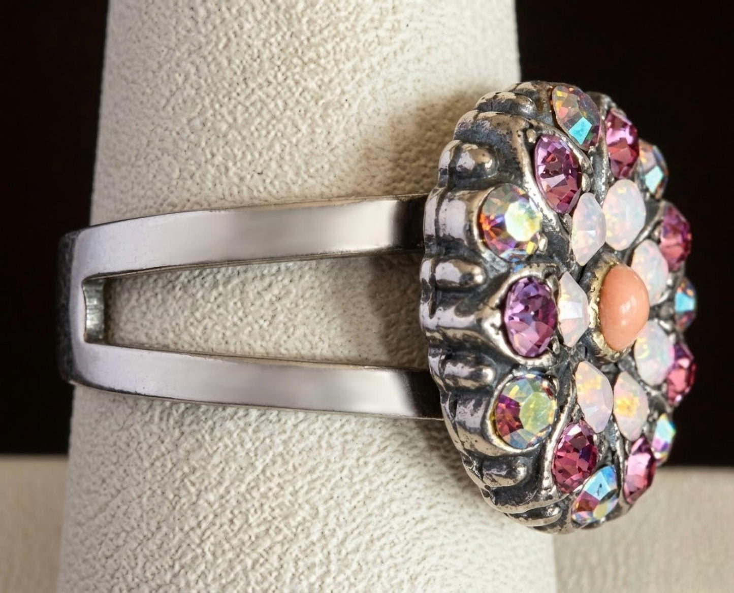 Women's Crystal Flower Ring