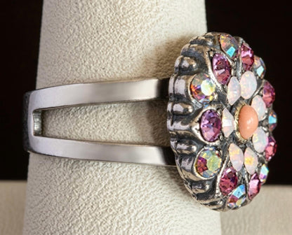 Women's Crystal Flower Ring